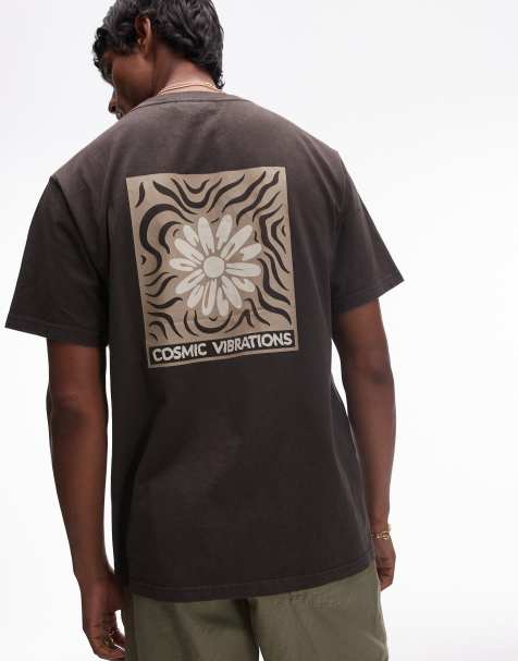 Rhythm cosmic vibrations short sleeve t shirt in brown