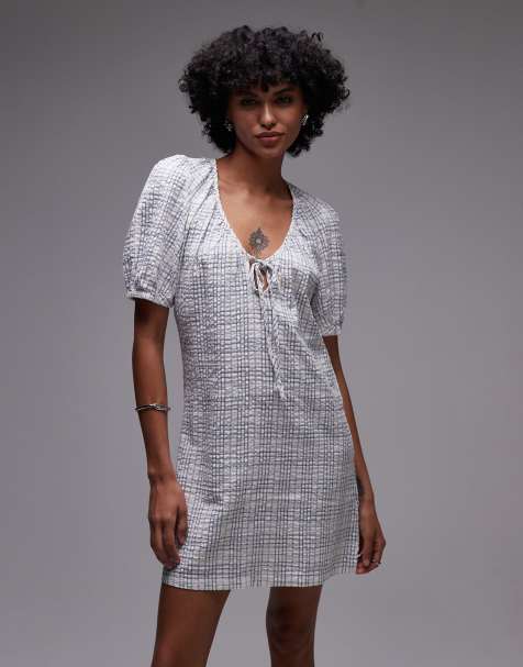 Rhythm - Desi - Vestito corto blu a quadri - view 1