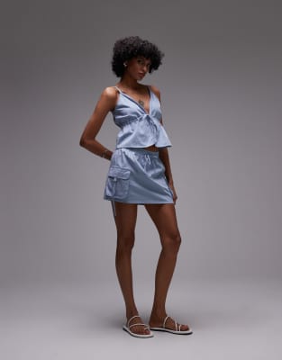 Rhythm dolly beach co-ord in blue - view 1