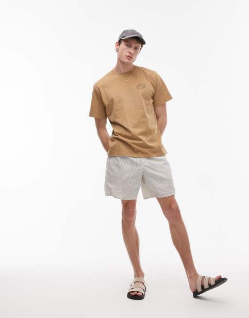Rhythm fern vintage short sleeve t-shirt in tan, 2 of 4