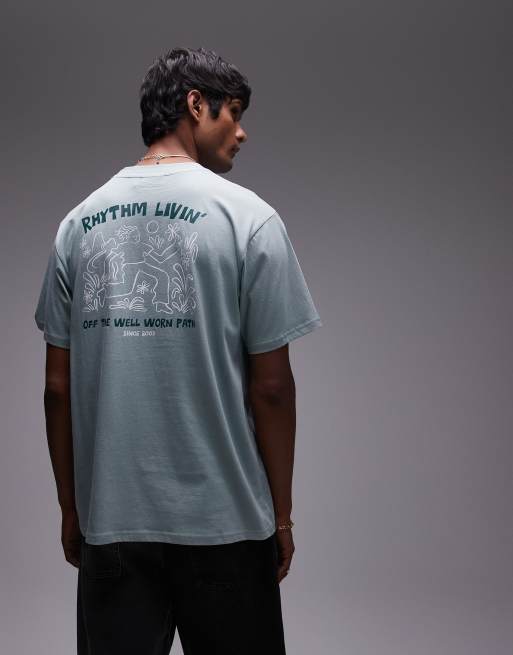 Rhythm - Freedom - T-shirt blu a maniche corte