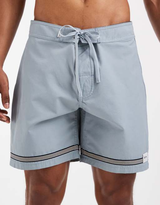 Rhythm – Gestreifte Badehose in Mineralblau, 5 von 5