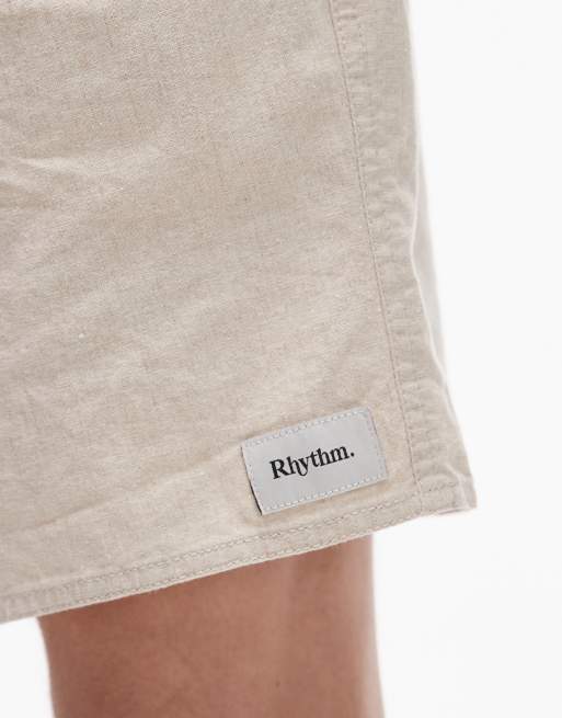Rhythm – Gräddvita, klassiska badshorts i linne, 5 av 5