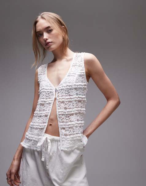 Rhythm - Haven - Hvid og longline top i blondestof - view 1