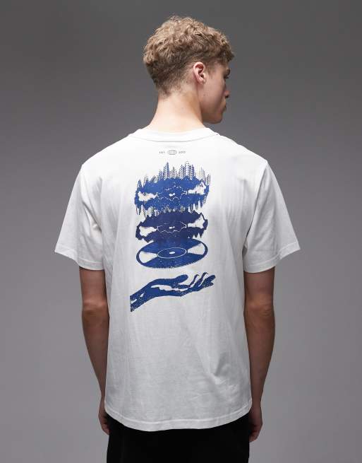 Rhythm - Hvid T-shirt med vintage-grafikprint