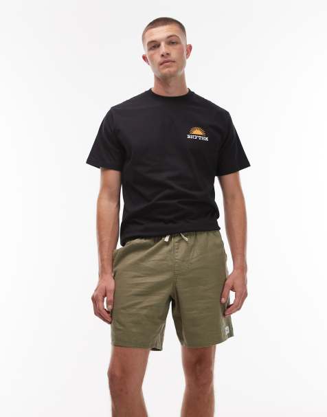 Rhythm - Jam - Short classique en lin - Olive - view 1