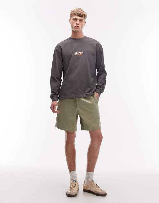 Rhythm – Jam – Twill-Shorts in Salbeigrün, 2 von 5