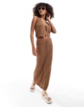 [Rhythm] Rhythm Josie knit maxi skirt in brown (part of a set) 6 BROWN