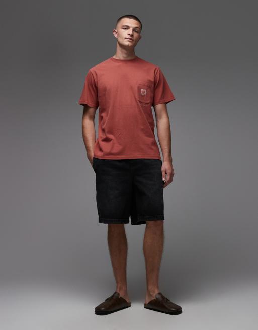 Rhythm - Lerfarvet T-shirt med lomme i vintagevask, 2 af 5