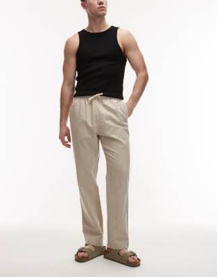 Rhythm Linen Blend Pants In Neutral