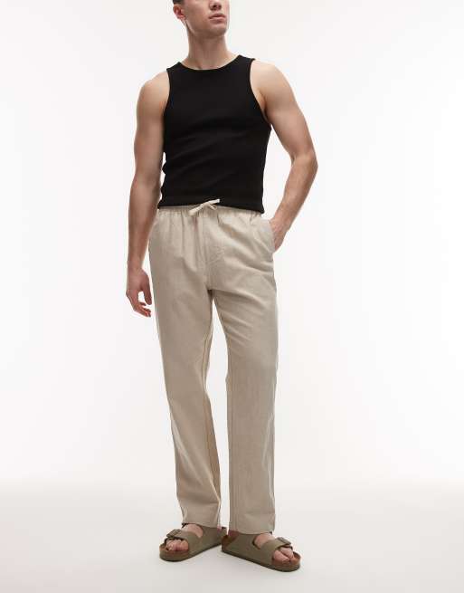 Rhythm linen blend pants in bone, 2 of 5