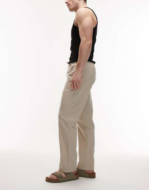 Rhythm linen blend pants in bone, 3 of 5