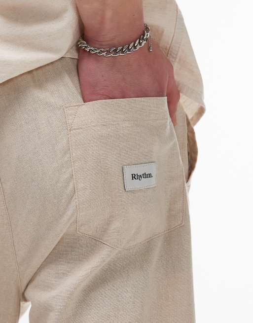 Rhythm linen jam pants in cream, 5 of 5