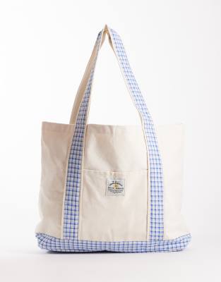 Rhythm - Lola - Tote bag à carreaux - Crème-Blanc