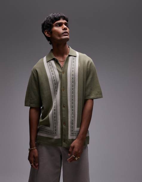 Rhythm - Loma - Camicia a maniche corte in maglia verde - view 1