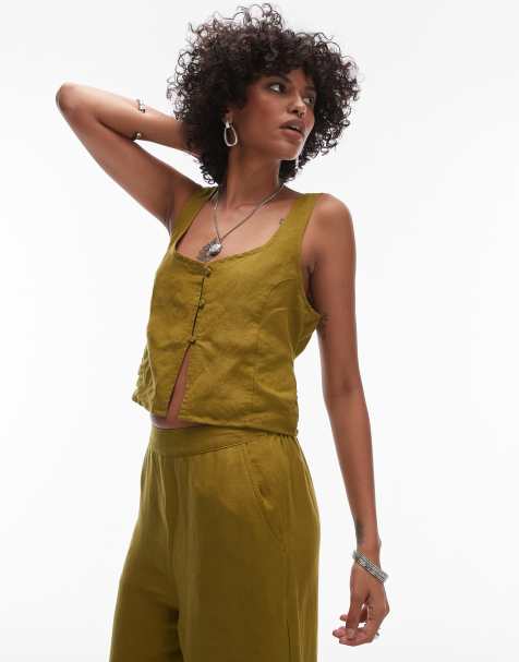 Rhythm - Maya - Olivengrøn vesttop - view 1