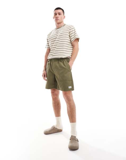 Rhythm mod fatigue jam beach shorts in khaki green - view 1