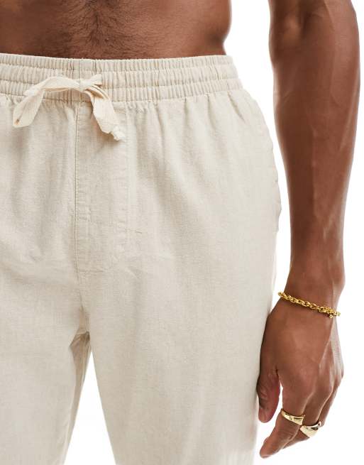 Rhythm - Pantalon de plage classique en lin - Os, 2 de 5