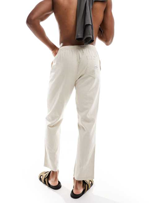 Rhythm - Pantalon de plage classique en lin - Os, 3 de 5
