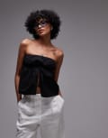 [Rhythm] Rhythm Posie gathered strapless top in black 8 Black