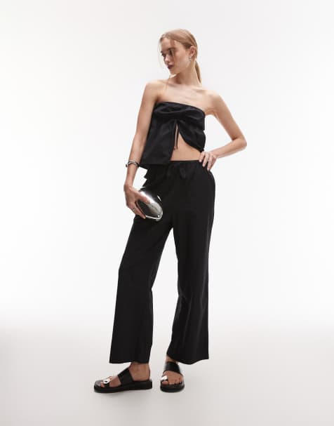 Rhythm – Posie – Geraffte Hose in Schwarz - view 1