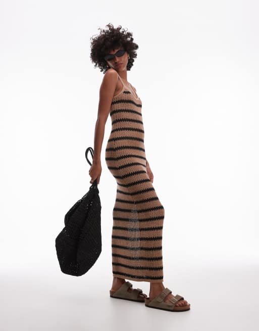 Rhythm - Robe de plage longue en maille à rayures - Multicolore