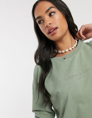 Rhythm - San Fran - Sweatshirt met wassing in groen