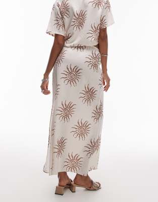 Rhythm Seafarer Maxi Beach Skirt In White
