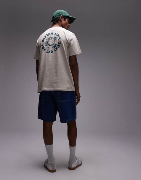 Rhythm shine short sleeve t shirt in cream - view 1