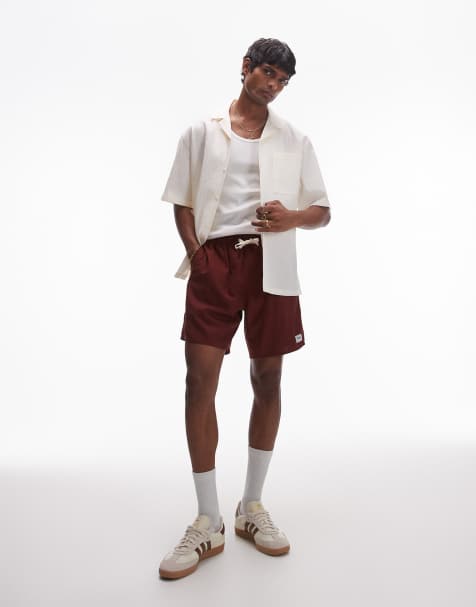 Rhythm - Short classique en lin - Merlot - view 1