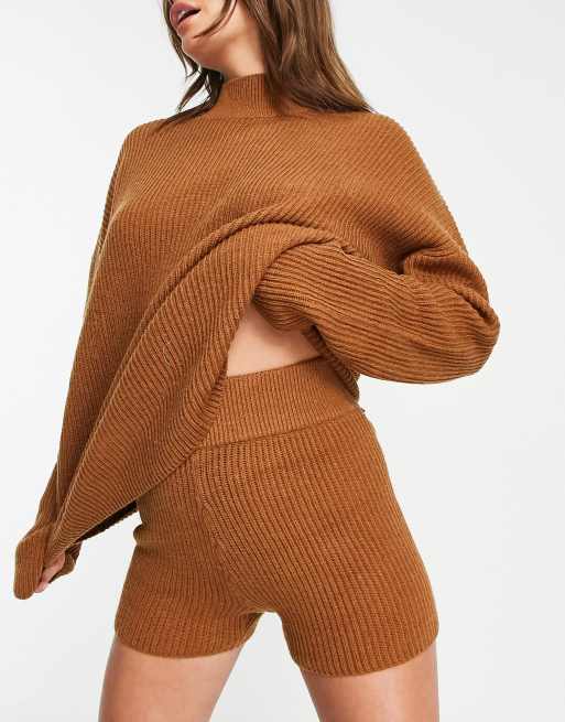 Rhythm - Short d'ensemble classique en maille - Marron 