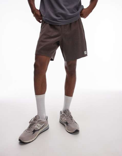 Rhythm - Short en lin texturé - Marron - view 1