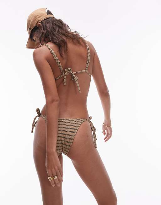 Rhythm - Sol - Slip bikini sgambati a righe multicolore con laccetti laterali, 3 di 4