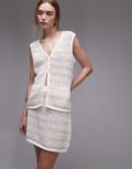 [Rhythm] Rhythm Sol stripe longline knit singlet in cream (part of a set)-White 10 Cream