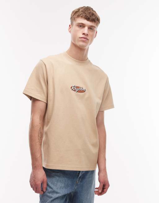 Rhythm - T-shirt à broderie vintage - Sable