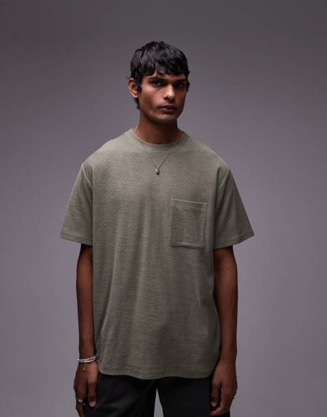 Rhythm - T-shirt verde vintage in spugna a maniche corte - view 1