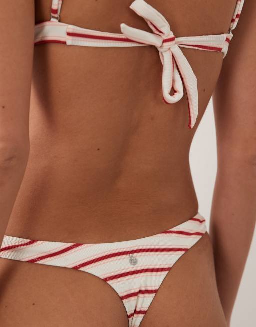 Rhythm - Tami - Bas de bikini taille haute à rhythm - Rouge et crème, 2 de 4