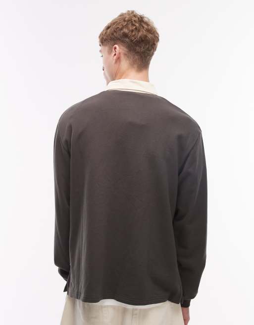 Rhythm vintage rugby polo in faded olive, 3 of 5