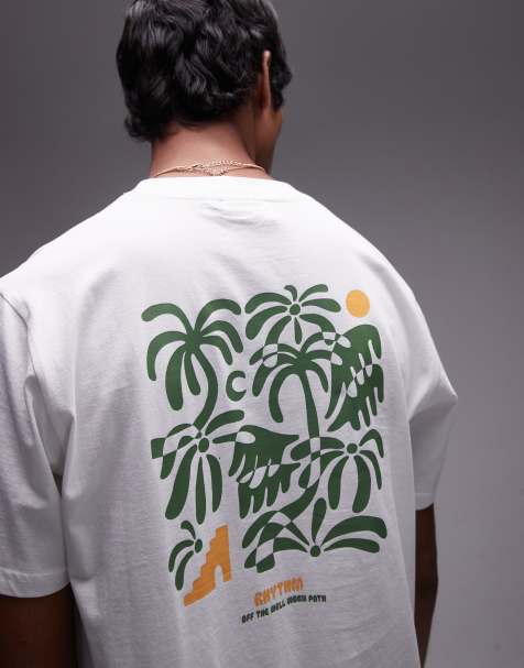 Rhythm – Vit, kortärmad t-shirt med trädtryck - view 1