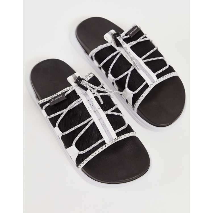 Rider commuter tech utility slides in black white