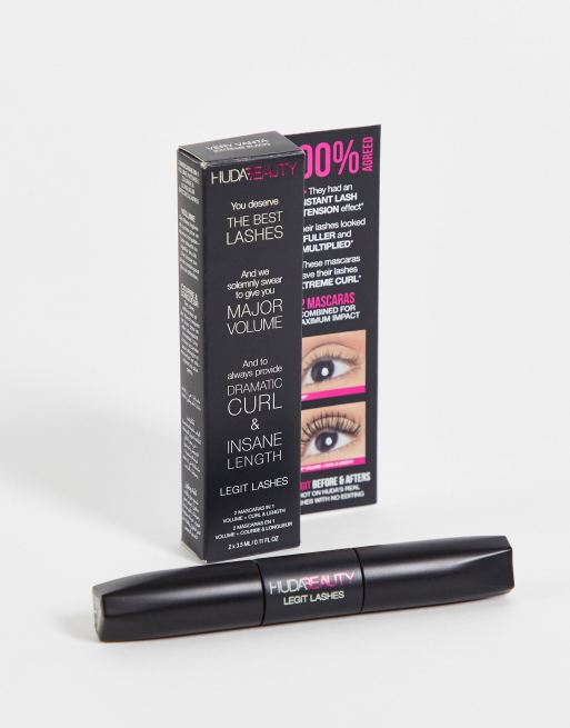 Rímel de tamaño pequeño con doble aplicador Legit Lashes de Huda, 4 de 4