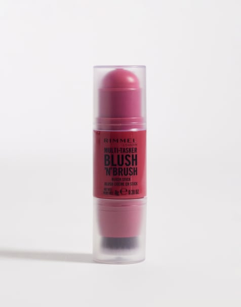 Rimmel London – Multi -Tasker Blush'N'Brush Stick – Rougestift med borste – Fushia Glam - view 1