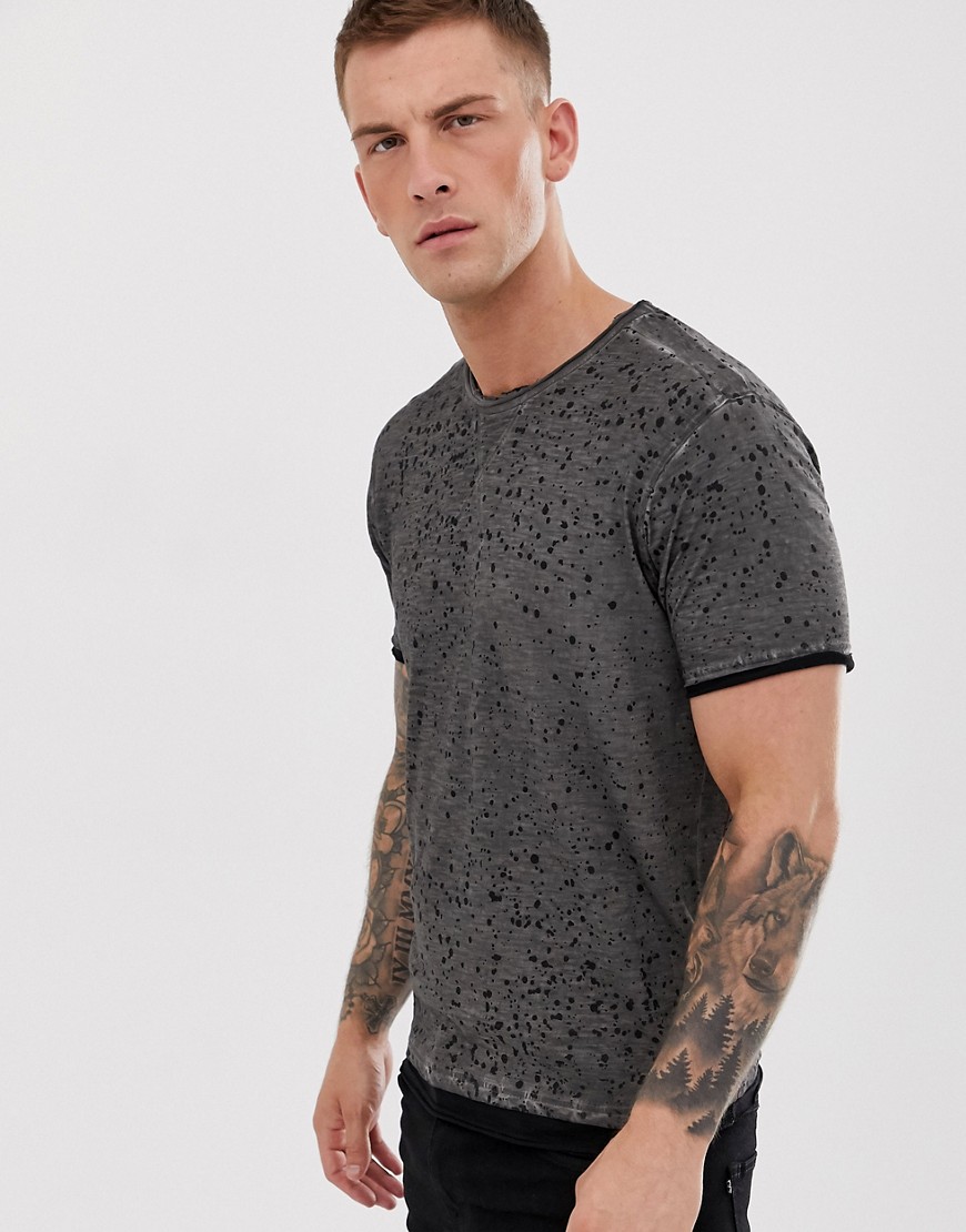 Ringspun - Laval - T-shirt met ronde hals in grijs