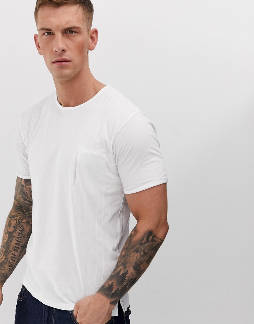 Ringspun - Mastiff - T-shirt met ronde hals in wit