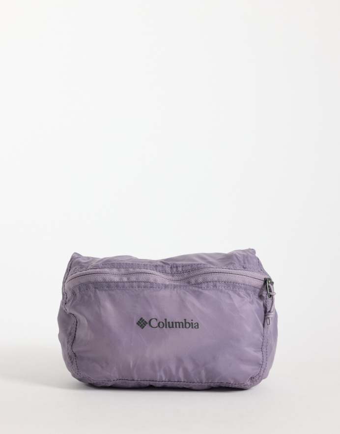 Columbia Riñonera morada ligera plegable de