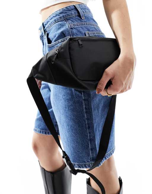 Rinonera negra sencilla de nailon de ASOS DESIGN ASOS