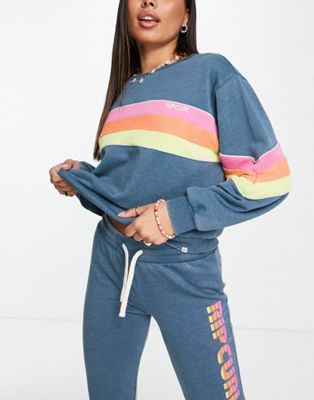 Rip Curl Golden State co-ord oversized sweat in blue