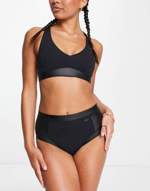 Rip Curl Mirage ultimate crop bikini top in black