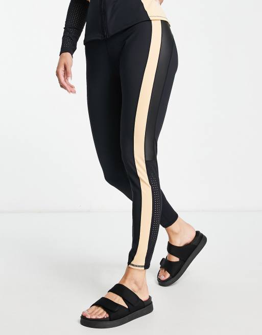 Rip Curl mirage ultimate uv surf legging in black and beige