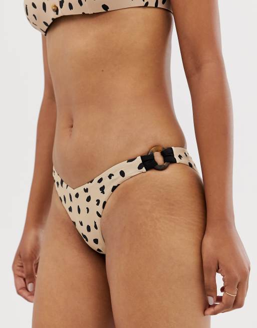 Rip Curl – Roam Free – Wendbares, knappes Bikinihöschen mit hohem Beinschnitt und Tierfellmuster